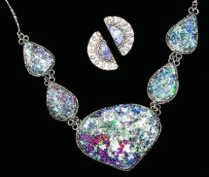 Roman Glass Necklace Earrings | Joy Schonberg Gallery
